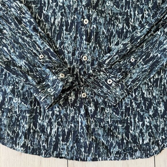 7 Diamonds Mens Size Large 100% Cotton Button Up 7063 Made Well Shirt Artsy - Picture 4 of 11